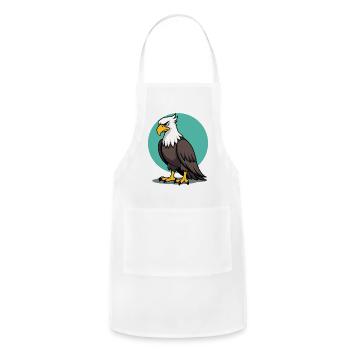 Proud Eagle Majestic bird of prey - Adjustable Apron - white - Front - Julia (174cm)