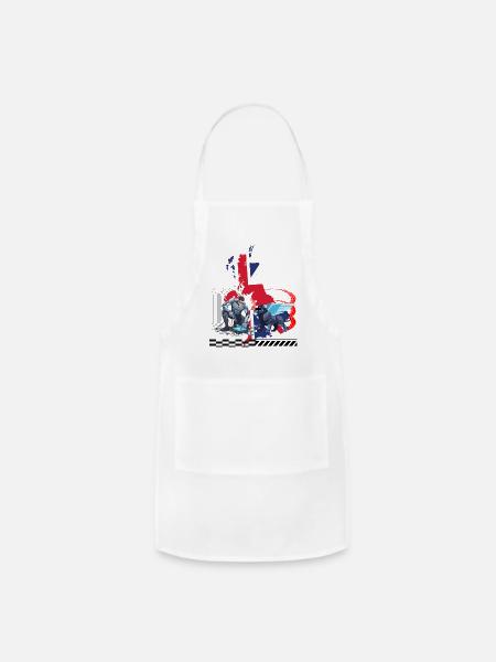 NEO-BRUTALISM: The Iron Union - Adjustable Apron - white