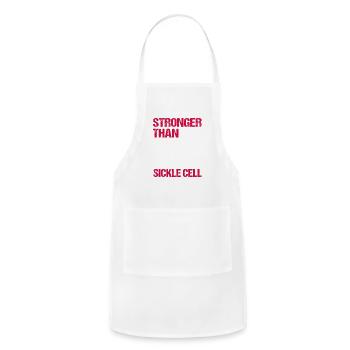Sickle Cell Awareness Anemia Warrior - Adjustable Apron - white - Front - Julia (174cm)