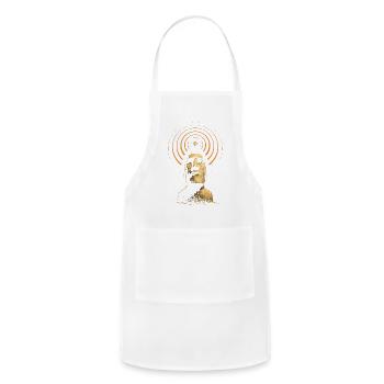 Moai Ancient Mystery Signal - Adjustable Apron - white - Front - Julia (174cm)