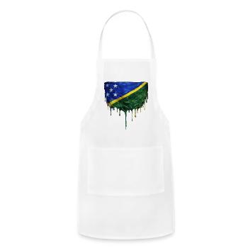 Solomon Islands Dripping Flag - Adjustable Apron - white - Front - Julia (174cm)