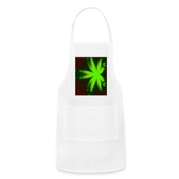 Neon Fractal Burst - Adjustable Apron - white - Front - Julia (174cm)
