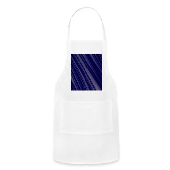 Diagonal Indigo Rush - Adjustable Apron - white - Front - Julia (174cm)