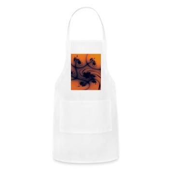 Fractal Flame Swirl - Adjustable Apron - white - Front - Julia (174cm)