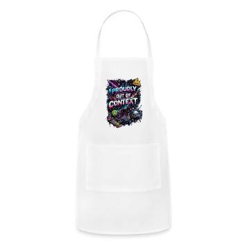 Proudly Out Of Context Neon Chaos - Adjustable Apron - white - Front - Julia (174cm)