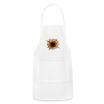Cosmic Orange Vortex Splash - Adjustable Apron - white - Front - Julia (174cm)