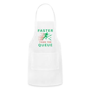 Faster_than_the_queue_-sized - Adjustable Apron - white - Front - Julia (174cm)