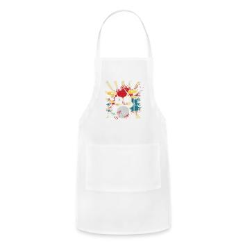 Drum Kit Artwork - Adjustable Apron - white - Front - Julia (174cm)