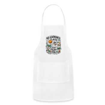 No Snowmen In July Palms Coconuts - Adjustable Apron - white - Front - Julia (174cm)