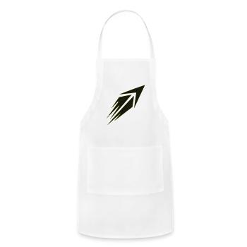 Neon Jagged Glyph Burst - Adjustable Apron - white - Front - Julia (174cm)