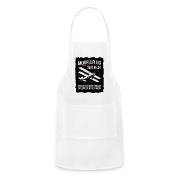  Modellflug Test Pilot Falls Ich Mich Ducke - Adjustable Apron - white - Front - Julia (174cm)