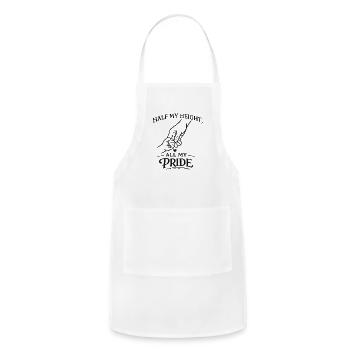 Half My Height All My Pride - Adjustable Apron - white - Front - Julia (174cm)