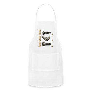 Industrial Hardware Glyphs - Adjustable Apron - white - Front - Julia (174cm)