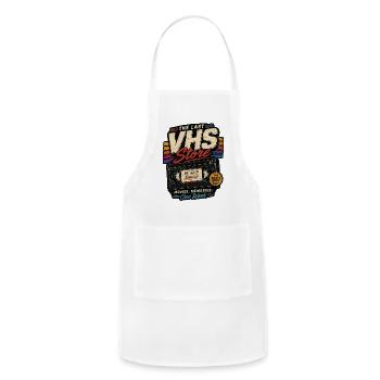 Last VHS Store Retro Tape Art - Adjustable Apron - white - Front - Julia (174cm)