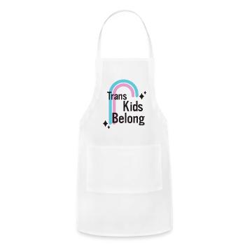 Trans Kids Belong - Adjustable Apron - white - Front - Julia (174cm)
