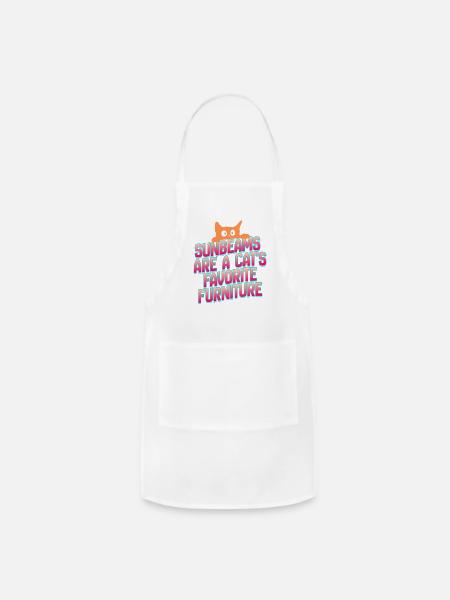 sunbeams are a cats favorite furniture, sunbeam, s - Adjustable Apron - white