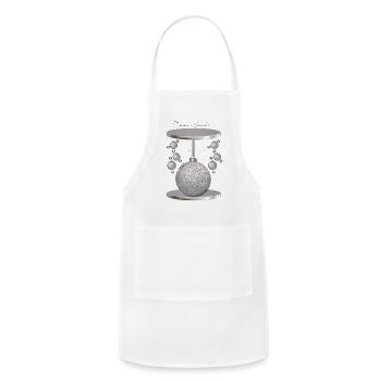 Timeless Sparkle Silver Holiday Design - Adjustable Apron - white - Front - Julia (174cm)