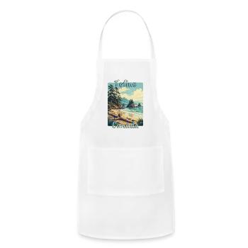 Tofino Canada Vintage Travel Design - Adjustable Apron - white - Front - Julia (174cm)