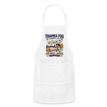 Thames Fog London UK Autumn Leaves - Adjustable Apron - white - Front - Julia (174cm)