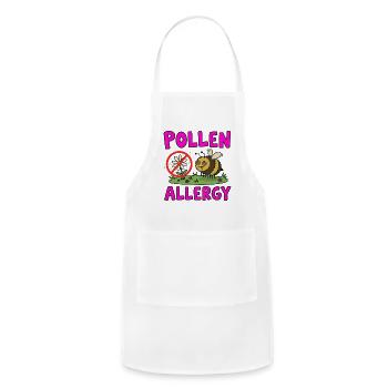 Pollen Allergy Funny Sick Bee Spring Graphic - Adjustable Apron - white - Front - Julia (174cm)