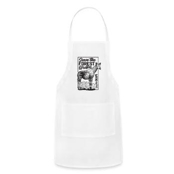 Forest Giraffes - Okapi Conservation Design - Adjustable Apron - white - Front - Julia (174cm)