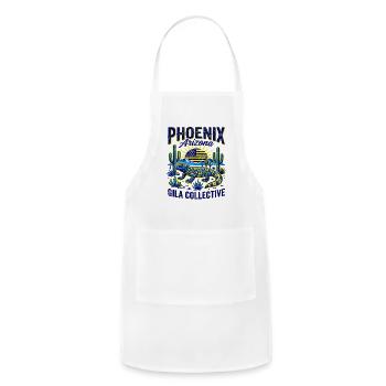Phoenix Arizona Gila Monster Desert Landscape - Adjustable Apron - white - Front - Julia (174cm)