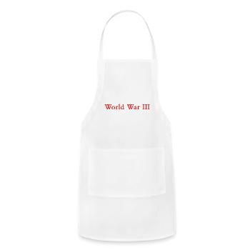 world war 3 - Adjustable Apron - white - Front - Julia (174cm)