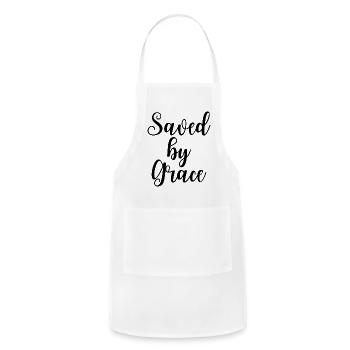 Saved by grace - Adjustable Apron - white - Front - Julia (174cm)
