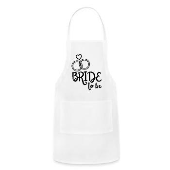Bachelorette Party - Bride to be - Adjustable Apron - white - Front - Julia (174cm)