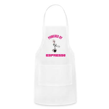 The Power of Espresso - Adjustable Apron - white - Front - Julia (174cm)