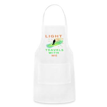 Light_travels_with_me_-sized - Adjustable Apron - white - Front - Julia (174cm)