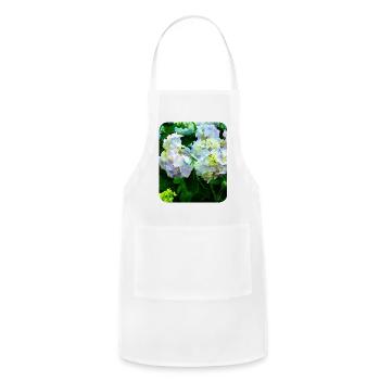 Lavender Hydrangea in Garden - Adjustable Apron - white - Front - Julia (174cm)
