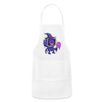 Pixel Witch Tech Sorcery - Adjustable Apron - white - Front - Julia (174cm)