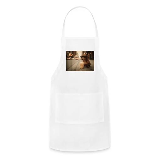 Funny Dachshund Iced Coffee Lover Tee - Adjustable Apron
