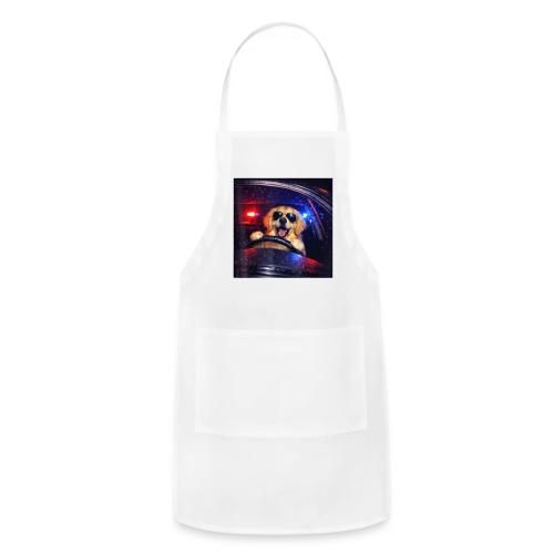 Funny Police Golden Retriever Meme Tee - Adjustable Apron