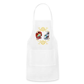 Dragon Dice Duel D20 Crown - Adjustable Apron - white - Front - Julia (174cm)