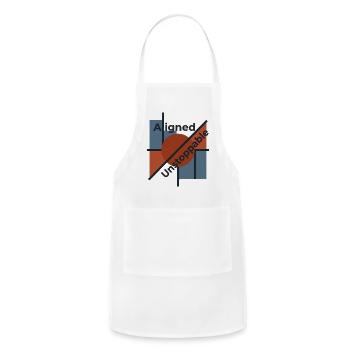 Aligned Unstoppable Geometry - Adjustable Apron - white - Front - Julia (174cm)