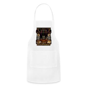 Saxophone Family: Soprano Alto Tenor Baritone - Adjustable Apron - white - Front - Julia (174cm)