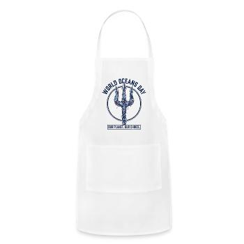 Ocean Warriors: World Oceans Day - Adjustable Apron - white - Front - Julia (174cm)