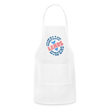 conflict leads nowere - Adjustable Apron - white - Front - Julia (174cm)