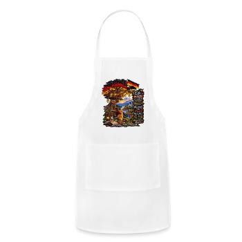 Germany Travel Adventure – Life Is About the Journ - Adjustable Apron - white - Front - Julia (174cm)