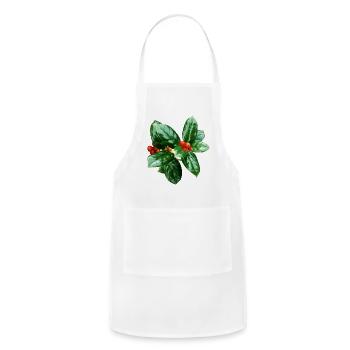 Holly With Berries - Adjustable Apron - white - Front - Julia (174cm)
