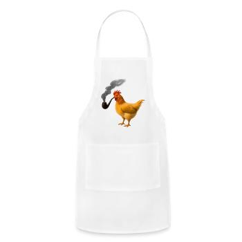 Smoking Chicken - Adjustable Apron - white - Front - Julia (174cm)