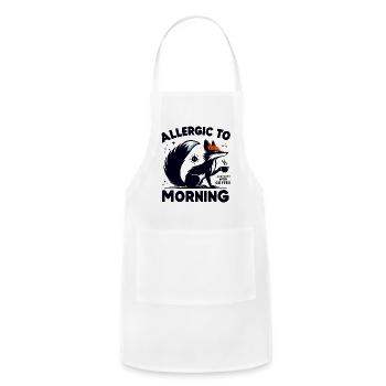 ALLERGIC TO COFFEE - Adjustable Apron - white - Front - Julia (174cm)