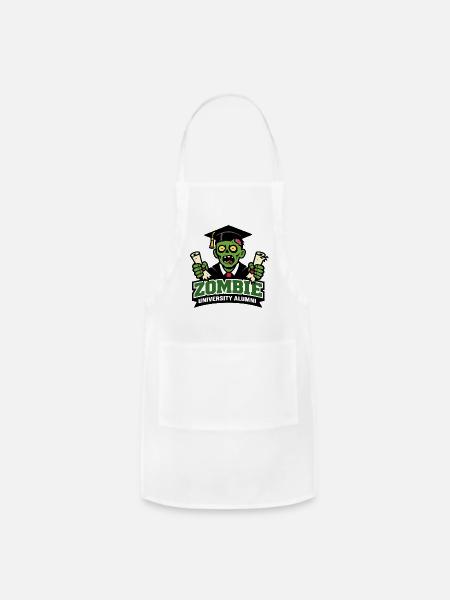 Zombie University Alumni - Adjustable Apron - white