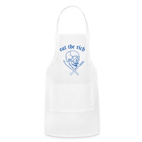 Eat The Rich - Skull and Cross Knives (blue) - Adjustable Apron