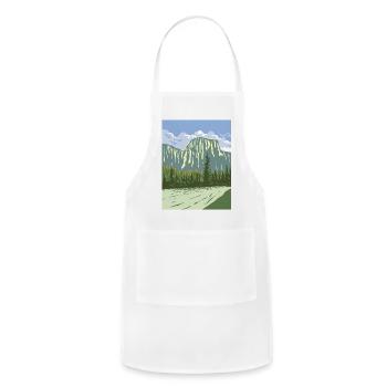 El Capitan in Yosemite Valley California WPA Art - Adjustable Apron - white - Front - Julia (174cm)