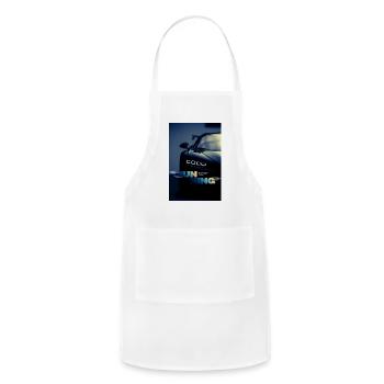 Neon Run Car Blur Typography - Adjustable Apron - white - Front - Julia (174cm)