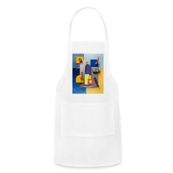 Bold Pop Art Fashion Collage - Adjustable Apron - white - Front - Julia (174cm)