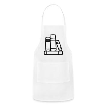 Book Stack Reading Book Club Teacher Library - Adjustable Apron - white - Front - Julia (174cm)